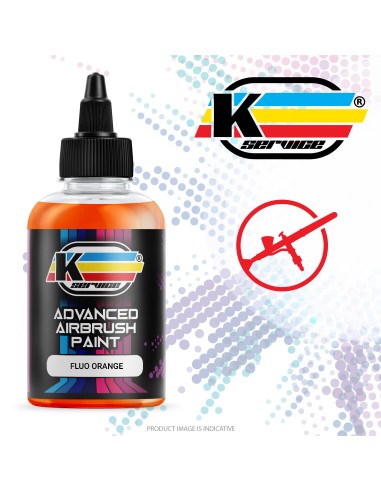 Airbrush Fluorescent Paint Neon Orange Acrylic Water Based - 50ml