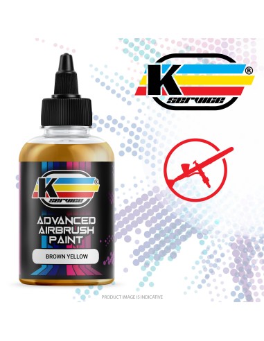 BROWN YELLOW PROFESSIONAL ACRYLIC AIRBRUSH PAINT MATT 50ML