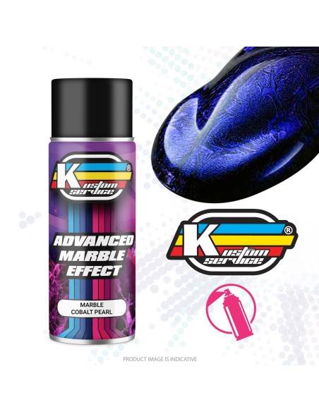 Custom Marbled Paint Spray Cobalt Pearl Blue - 400ml