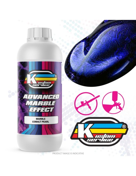 Marblized Airbrush Custom Paint Cobalt Blue