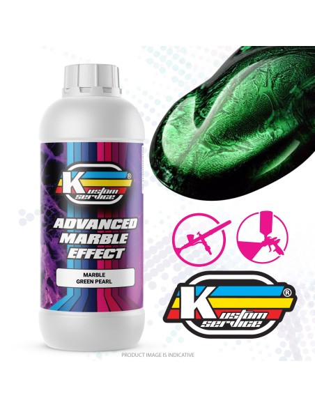 Marblized Airbrush Custom Paint Green