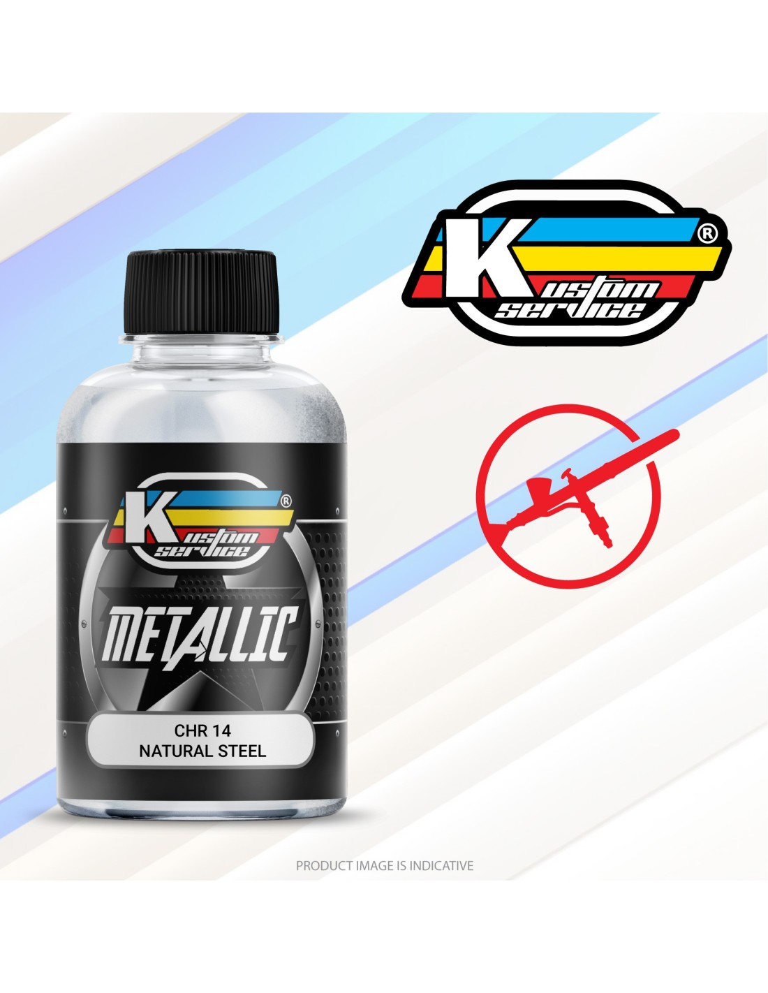 Metallic water based paint aluminium effect