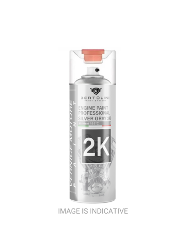 GRIGIO METALLIZZATO 2K - Per Motori D'Epoca Vernice Motore Spray Alta Temperatura - 400Ml