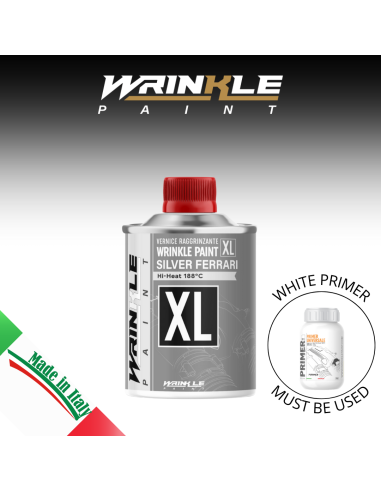 Wrinkle Paint Ferrari Silver Gray XL (Metal Gray) High Temperature - 500g