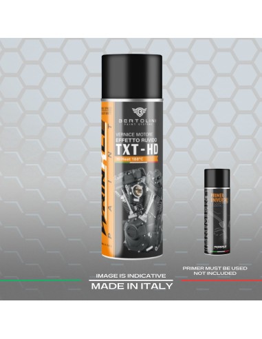 NERO OPACO TESTURIZZATO 2K Ibrido Spray Vernice Motore Alta Temperatura Goffrata - 400ml