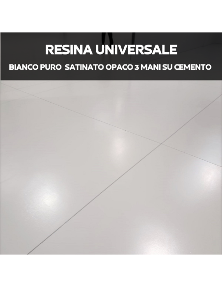 Resina Pavimenti Bianco Puro Medio Opaco Ral 9003 Garage Officine Appartamenti Terrazze Piscine Docce