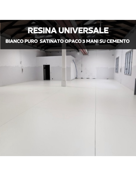Resina Pavimenti Bianco Puro Medio Opaco Ral 9003 Garage Officine Appartamenti Terrazze Piscine Docce