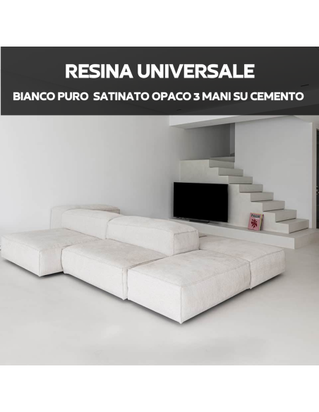 Resina Pavimenti Bianco Puro Medio Opaco Ral 9003 Garage Officine Appartamenti Terrazze Piscine Docce