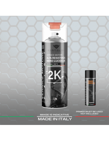 Nero lucido Spray 2K - Vernice Spray Pinze E Motore Alta Temperatura - 400ml