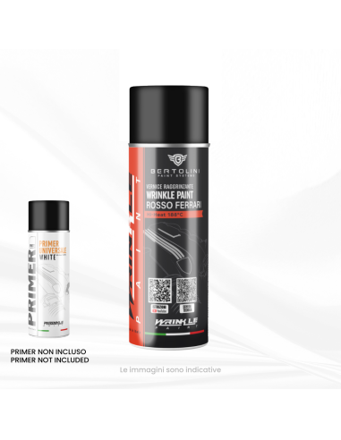 Wrinkle Spray Paint Ferrari Red High-Temperature for Engine - 400ml