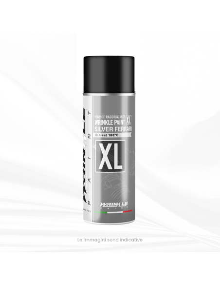 Pintura Vermiculado spray plata gris Ferrari XL motor de alta temperatura - 400ml