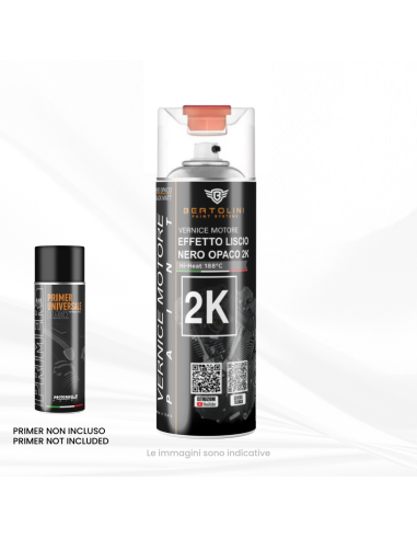 NERO OPACO 2K - Vernice Motore Alta Temperatura Spray - 400ml