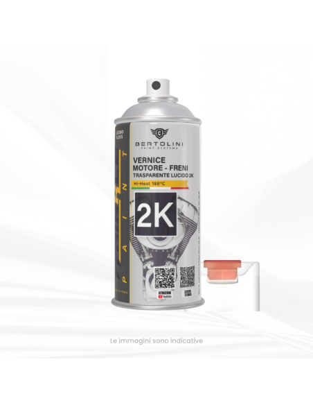 TRANSLUCENT GLOSS 2K SPRAY - Motor and Brake Caliper High Temperature Paint - 400ml
