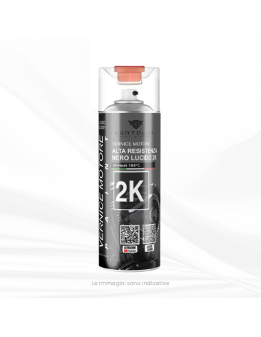 GLOSSY BLACK 2K - High Temperature Engine Spray Paint - 400ml