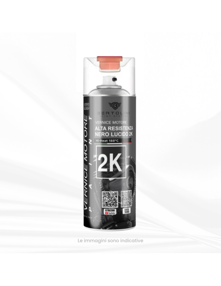 NEGRO BRILLANTE 2K - Pintura para Motor Spray Alta Temperatura - 400ml