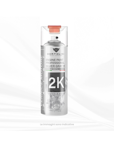 GRIS MÉTALLISÉ 2K Spray Haute Température Pour Moteurs Contemporains Et Classiques - 400Ml