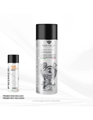 GRIGIO METALLIZZATO D'EPOCA 1K - Vernice Motore Spray Alta Temperatura - 400Ml