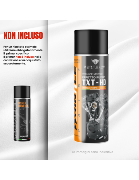 NERO OPACO TESTURIZZATO 2K Ibrido Spray Vernice Motore Alta Temperatura Goffrata - 400ml