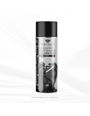 Peinture Brillante Noire 1K Spray Haute Température pour Moteur - 400ml