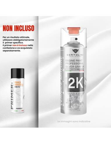 GRIS MÉTALLISÉ 2K Spray Haute Température Pour...