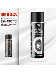 VERNICE SPRAY PINZE FRENO NERO LUCIDO 1K ALTA TEMPERATURA 2