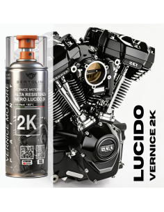 GLOSSY BLACK 2K - High Temperature Engine Spray Paint -...