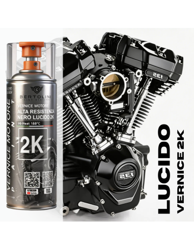 NEGRO BRILLANTE 2K - Pintura para Motor Spray...