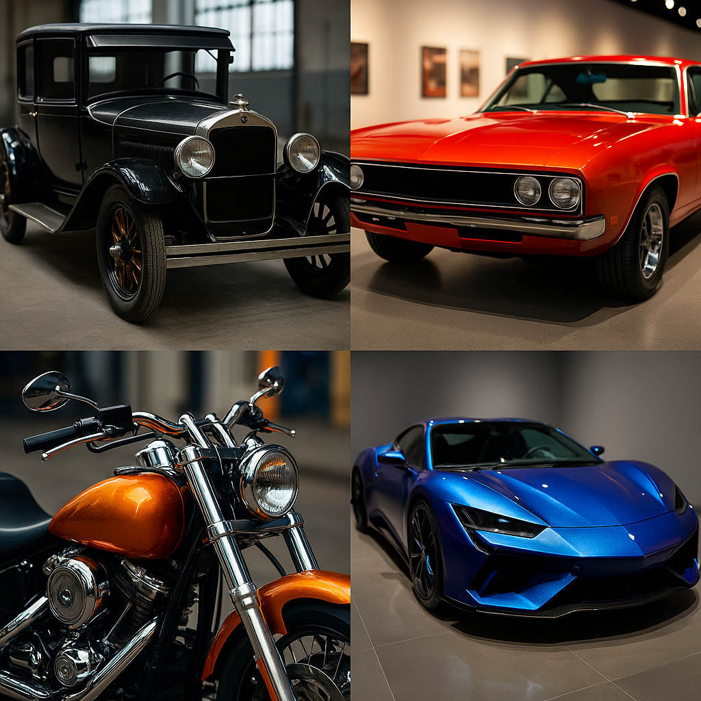 Dalle officine ai musei: l’evoluzione della verniciatura auto moto tra performance e bellezza